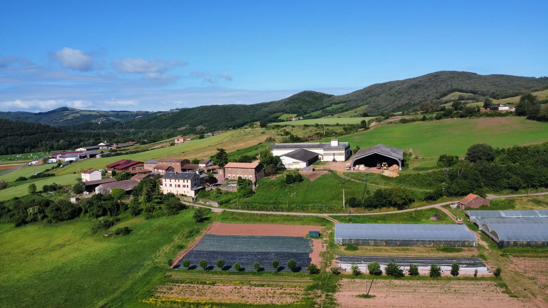 La ferme vue du ciel