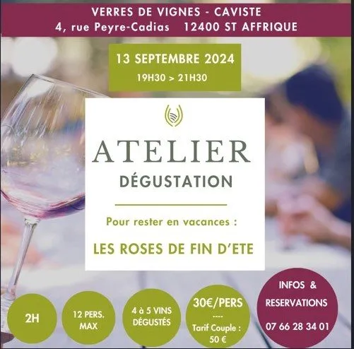 Ateliers Dégustation de vins