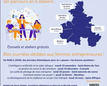 Atelier Entreprendre au féminin dans les Grands Causses