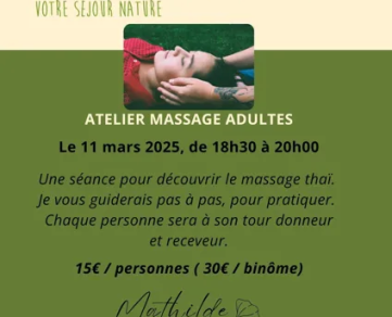 Domaine Le Vaxergues : Atelier Massage Adultes