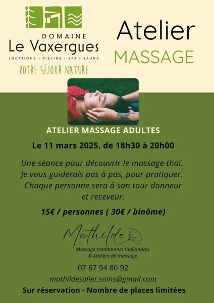 Atelier massage