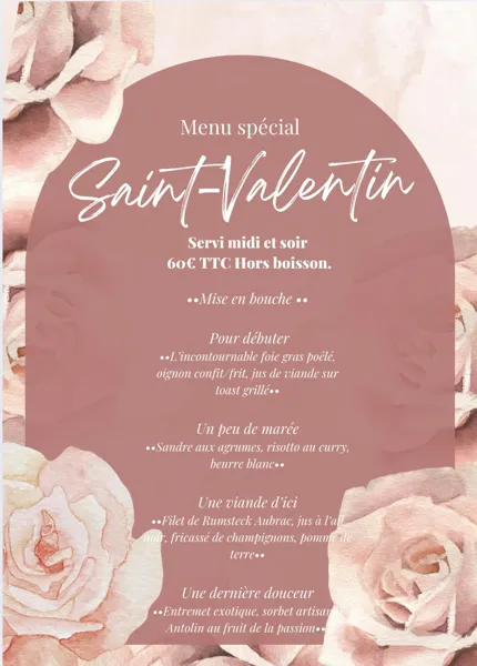 Menu Saint-Valentin